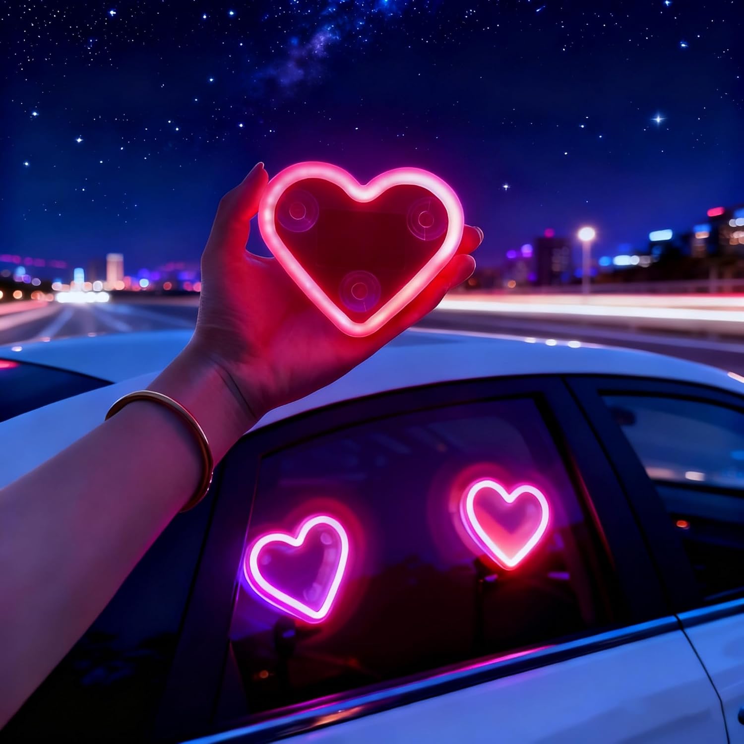 Heart Shaped NightCharm Signal Light For Car