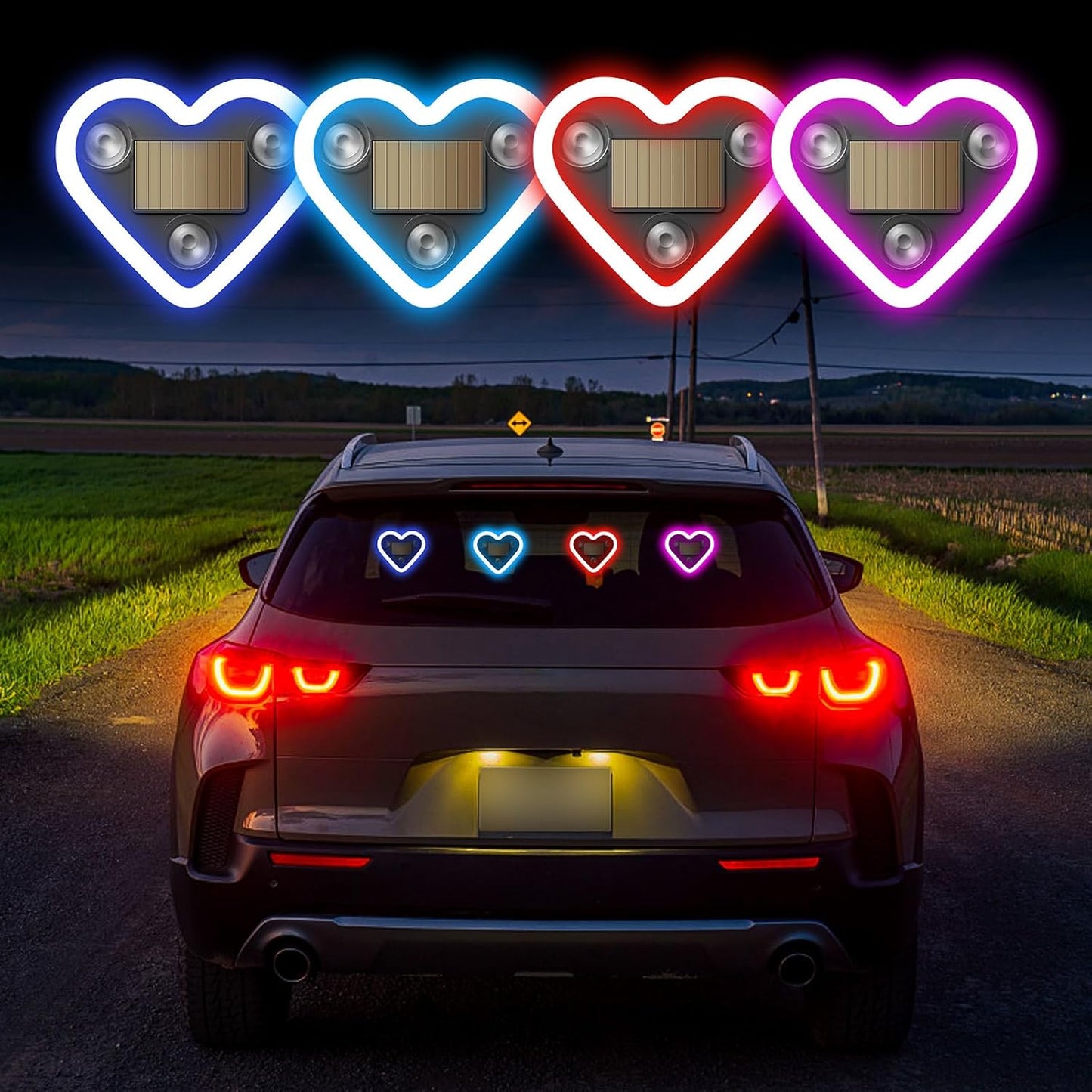 Heart Shaped NightCharm Signal Light For Car