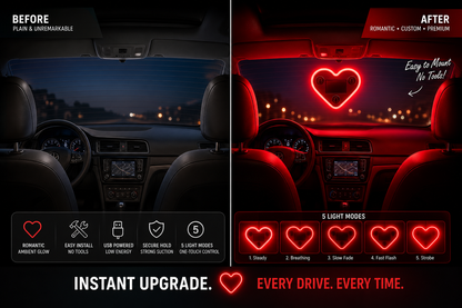 Heart Shaped Car LED Light
